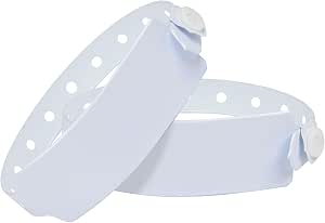 Wristall Plastic Party Armbänder – 100 Stück, Weiß, Wasserdicht Für Events & Festivals