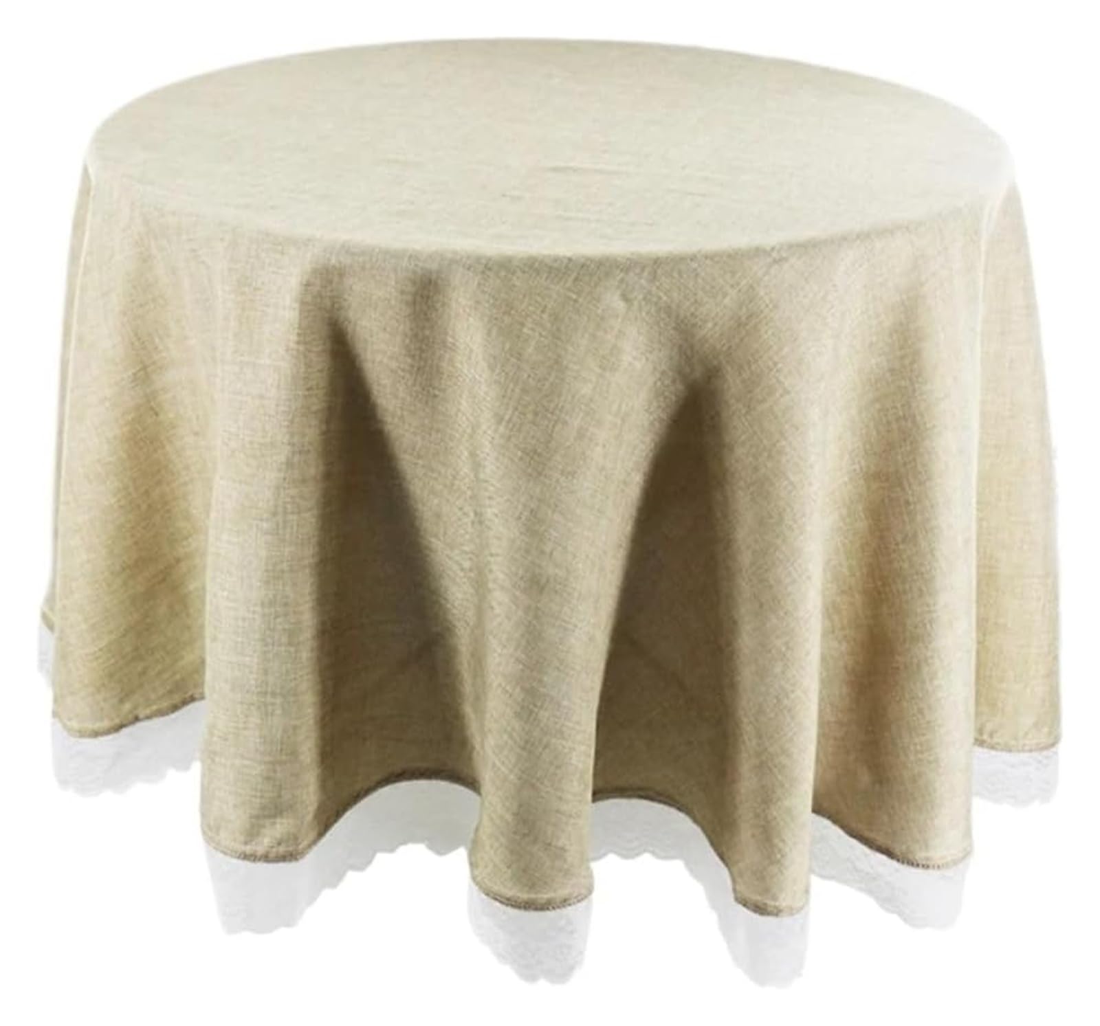 Tablecloth Round Lace Tablecloth Gray Khaki 60-150cm Diameter(Khaki,70cm Diameter)
