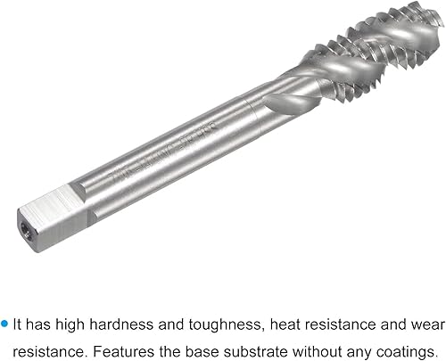 Miniatura 4 de uxcell Grifos de flauta espiral, 716-14 UNC 2B Acero de alta velocidad (HSS) sin recubrimiento de la máquina de fresado de roscas roscado de rosca