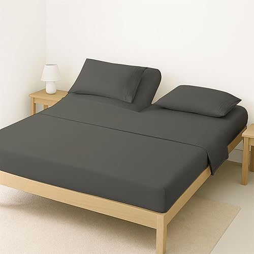 Miniatura 8 de Flex Head - Juego de sábanas de algodón egipcio dividido de 4 piezas para camas ajustables, se adapta a colchones de hasta 16 pulgadas de