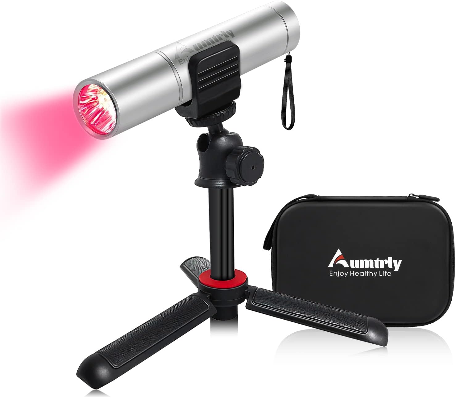 Aumtrly Red Light Therapy for Body and Face Use, Red Light Therapy Lamp with Stand