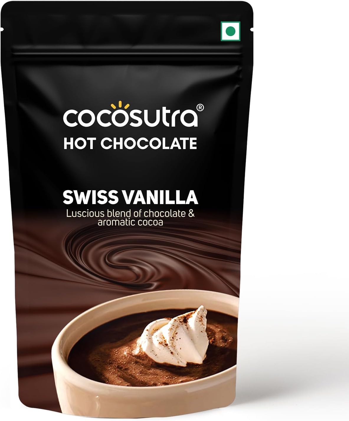 Cocosutra Swiss Vanilla Drinking Chocolate Mix, 100g | Gluten Free Drinking Chocolate | Hot or Cold | Serves 5 Cups