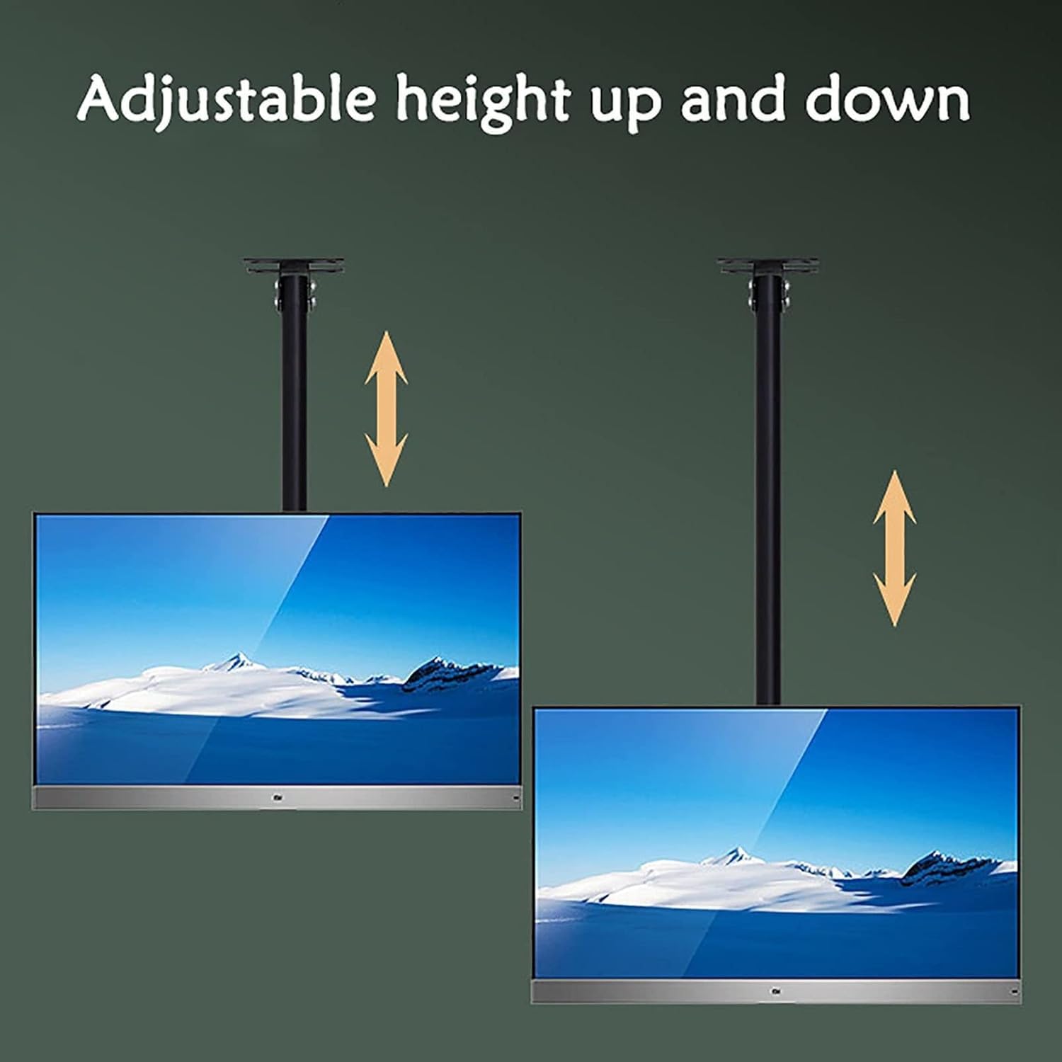 Support TV réglable - Rotation à 360° - Support TV inclinable pour la plupart des écrans LCD de 32 à 55 pouces - Élévateur TV électrique