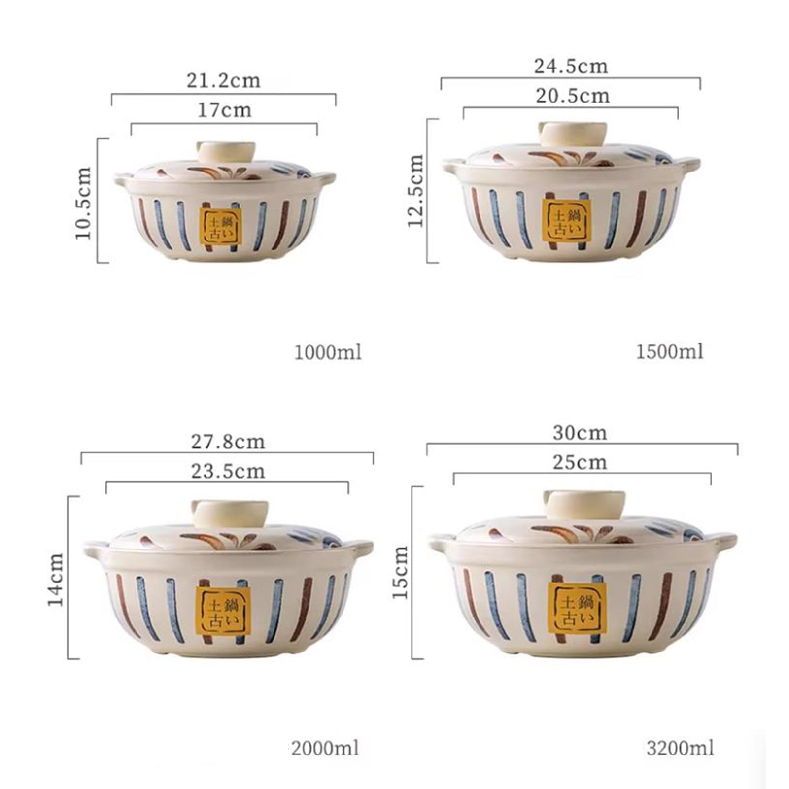 Olla de barro | Escenario de uso de 1-3,2 L: cocinar guisos de arroz en olla caliente