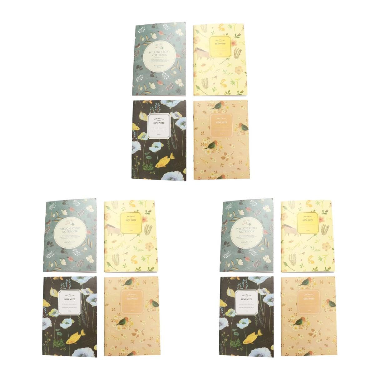 Gadpiparty 3 Set Mini Notebook Quaderni Piccoli Con Pagine Per Ufficio E Scuola Design Naturale Misto Facili Portare E Usare 50 Pezzi * 3
