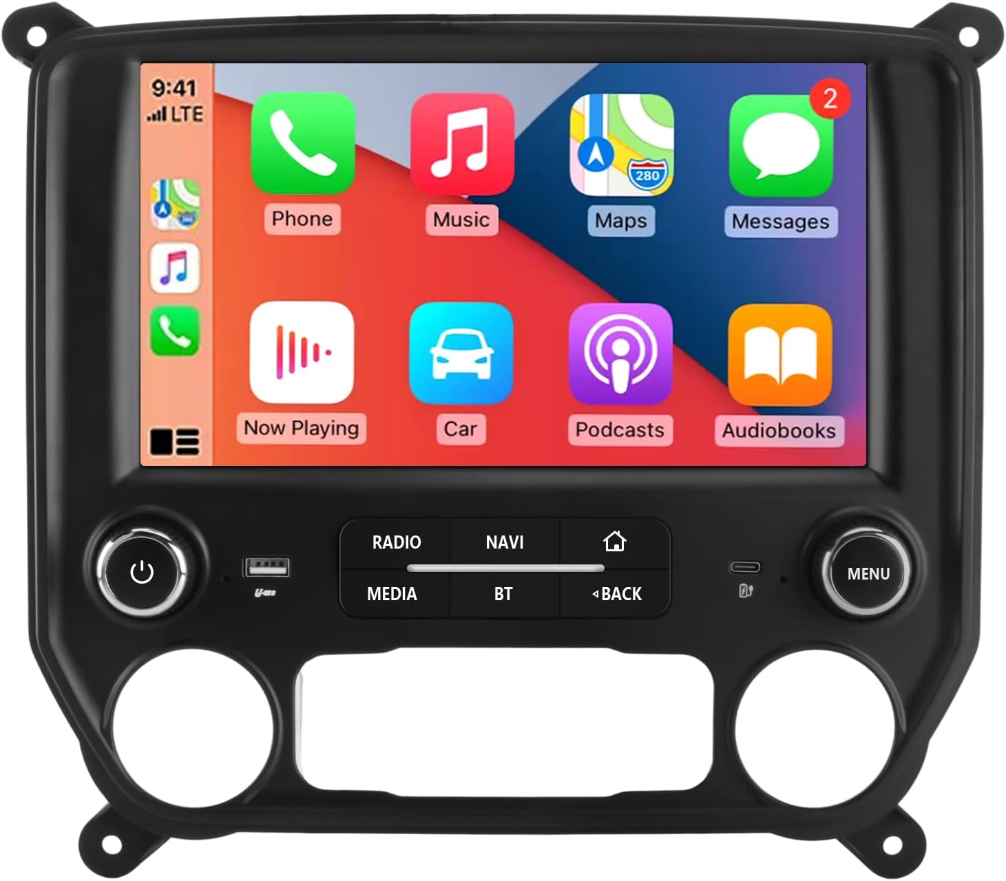 Junsun 4+64G Car Radio Stereo for Chevy Silverado GMC Sierra 2014-2018 Android 13 Wireless CarPlay Android Auto Bluetooth GPS Navigation