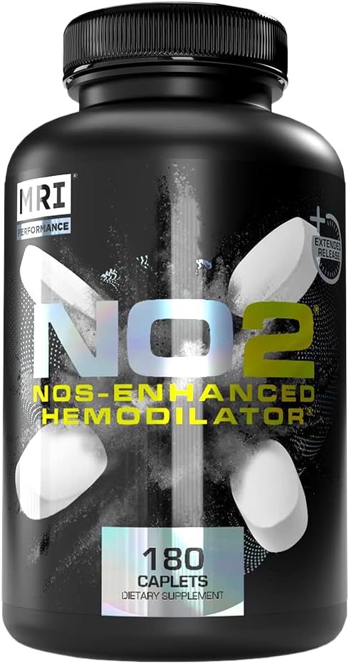 MRI Performance NO2 Nitric Oxide Original Formula All Day Perpetual Pump Stim-Free Pre-Workout, N.O. Booster with L-Arginine Alpha Ketoglutarate AAKG, Power, Strength, Lean Muscle Mass & Vascularity
