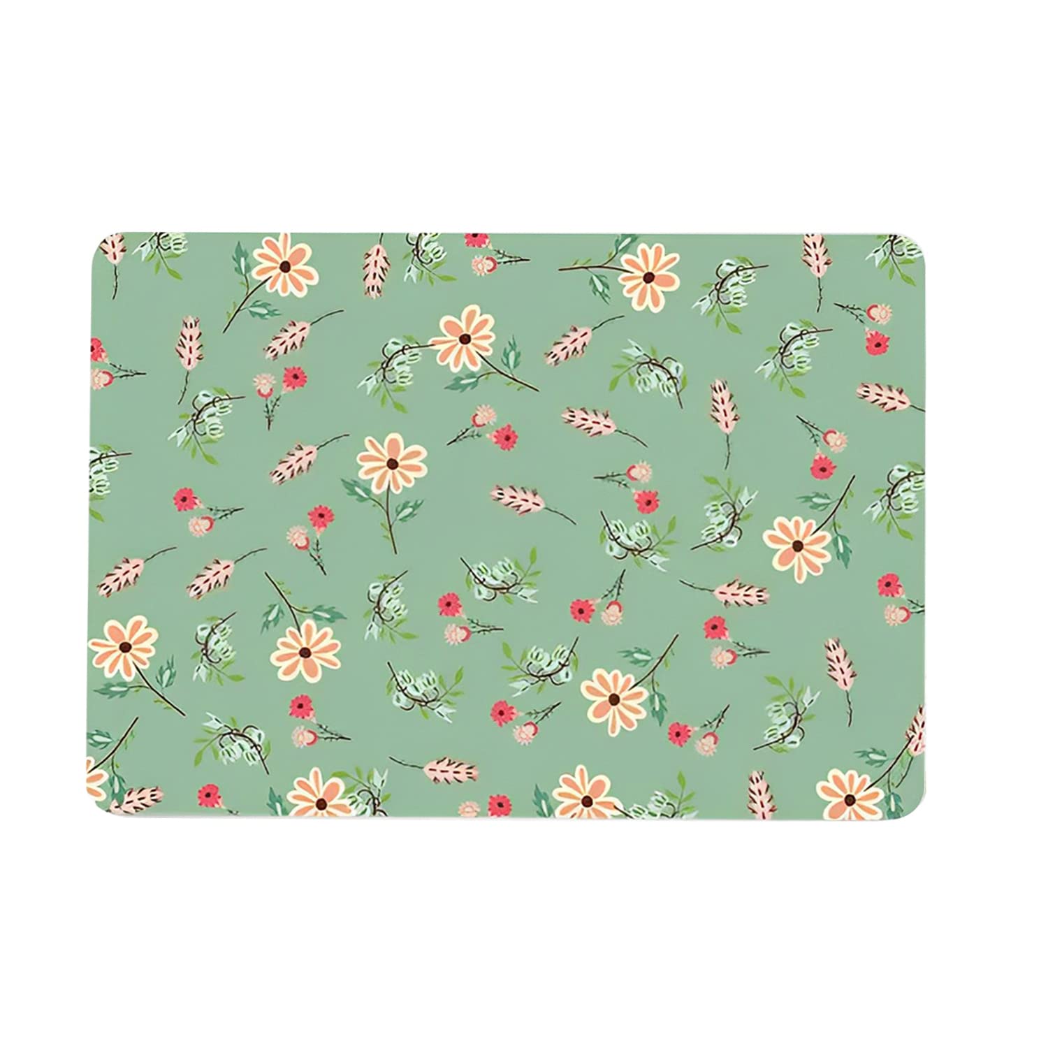 Coque Compatible Avec Macbook Air 13 Pouces Modèle A2337 M1 A2179 A1932 2020 2019 2018 Avec Retina Display Touch ID, Plastique Case Rigide Housse Étui & Protection Clavier, Fleur Orange