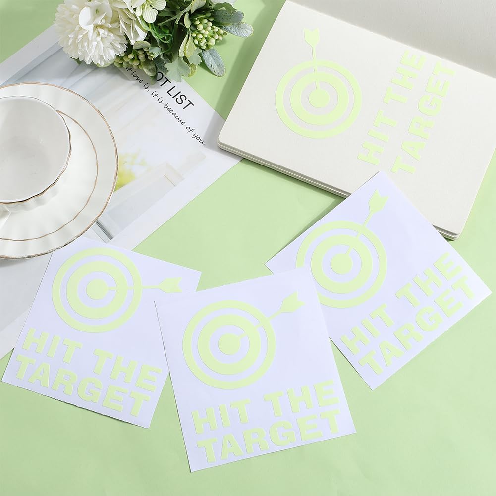GORGECRAFT 7Pcs Toilet Target Aiming Stickers Glow in The Dark Decal Bullseye Target Potty Training Toilet Pee Target Aim Bullseye Decal Signs Bumper Sticker for Toilet Urinal Bathroom Restroom