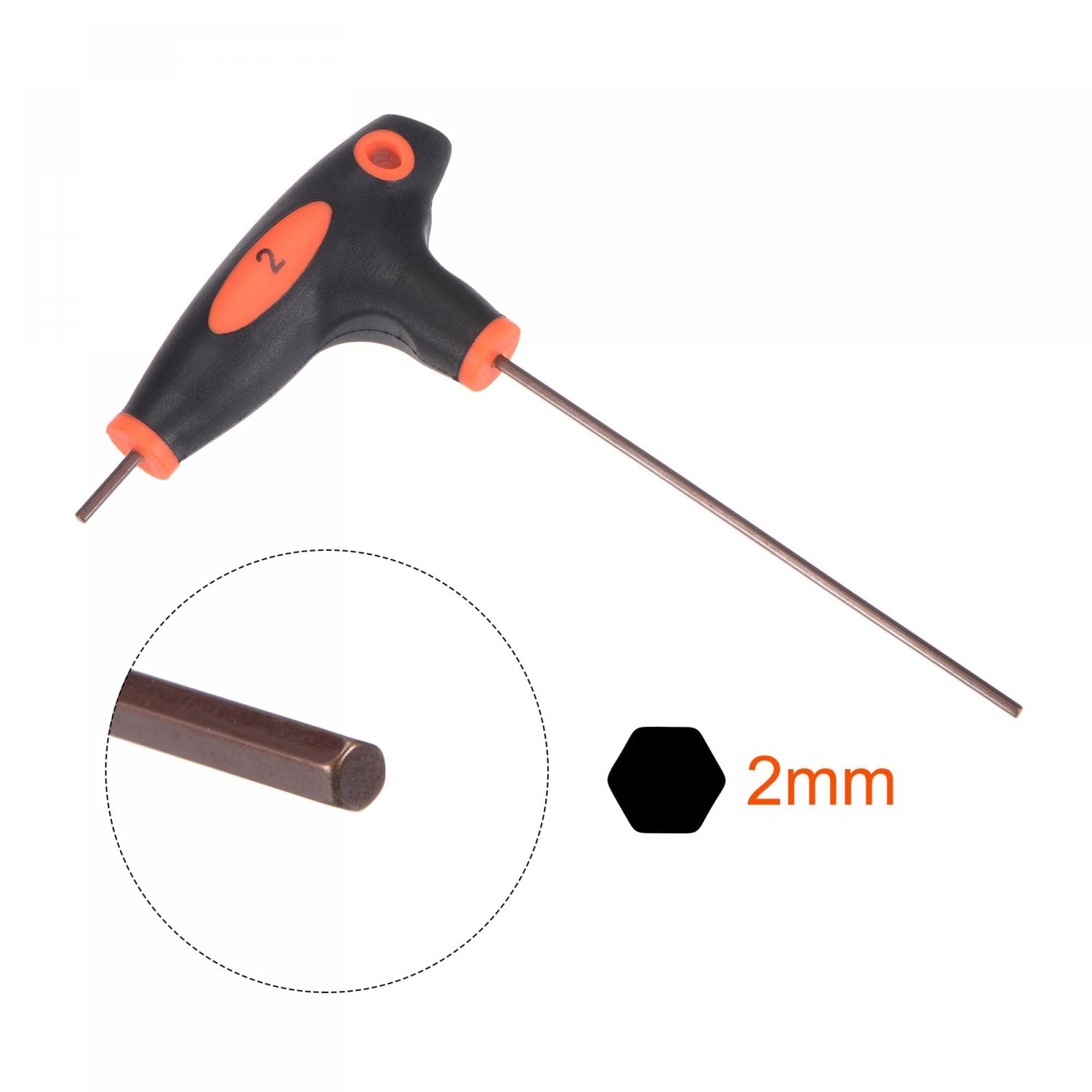 TOP-VIGOR 1Pcs 2mm Hex Key T-Handle, T Bar Dual End Wrench Spanner Allen Key for Home Repair and Mechanical Maintenance Metric S2 Steel - Image 3