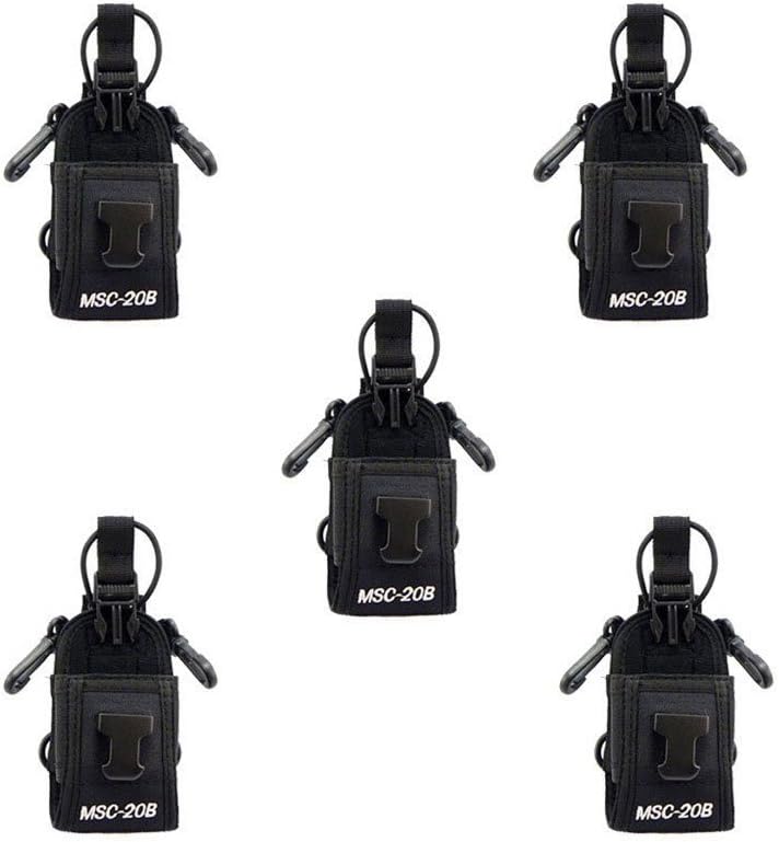5 Pack Msc-20b Multi-Functional Radio Case Pouch for Motorola Kenwood Midland Icom Yaesu Baofeng Two Way Radio
