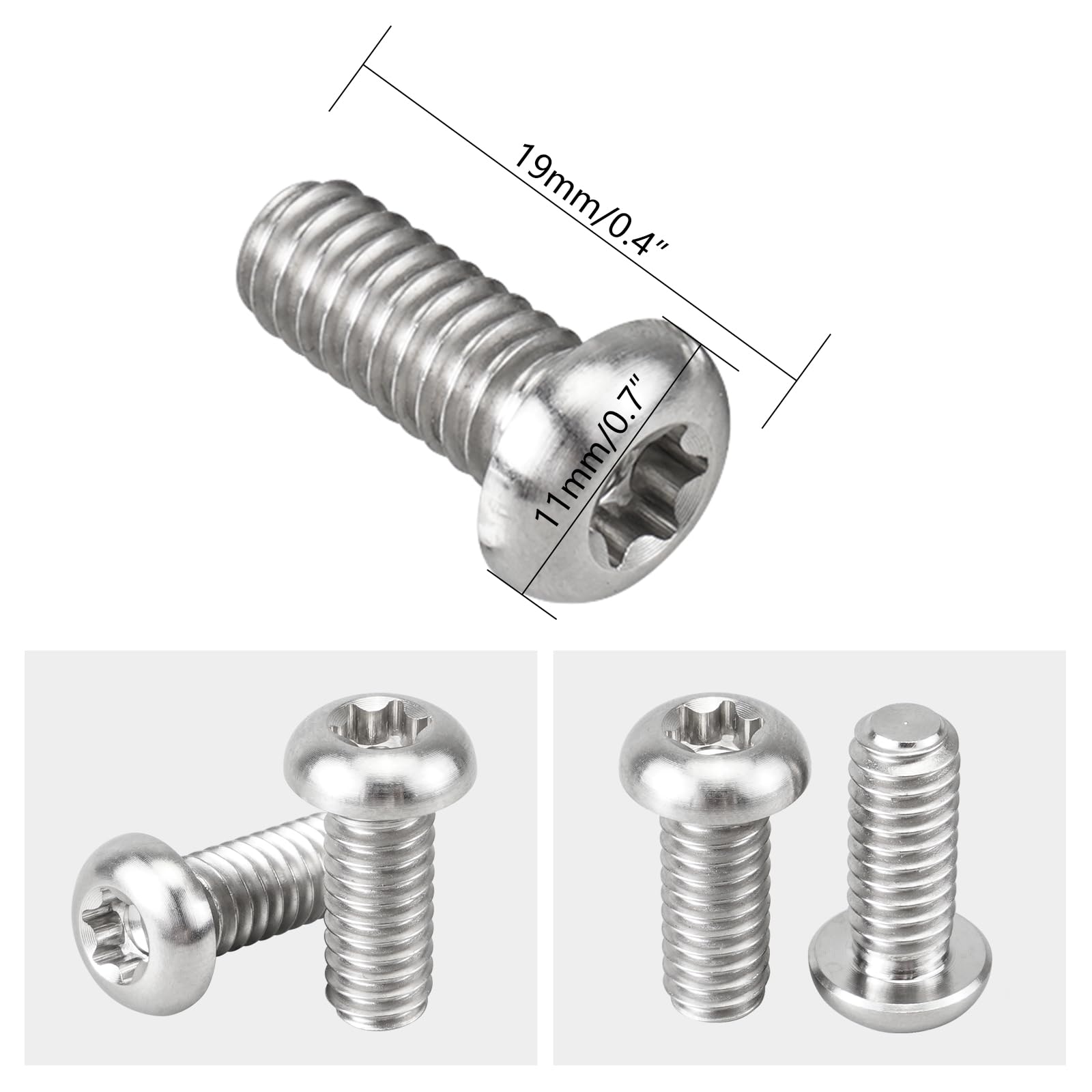 NICECNC Kit di 6 bulloni per coperchio frizione in titanio compatibile with Harley Sportster 1200 Super Low XL1200T 2014-2019, Sportster 883 Custom XL883C 2003-2010, vedi montaggio