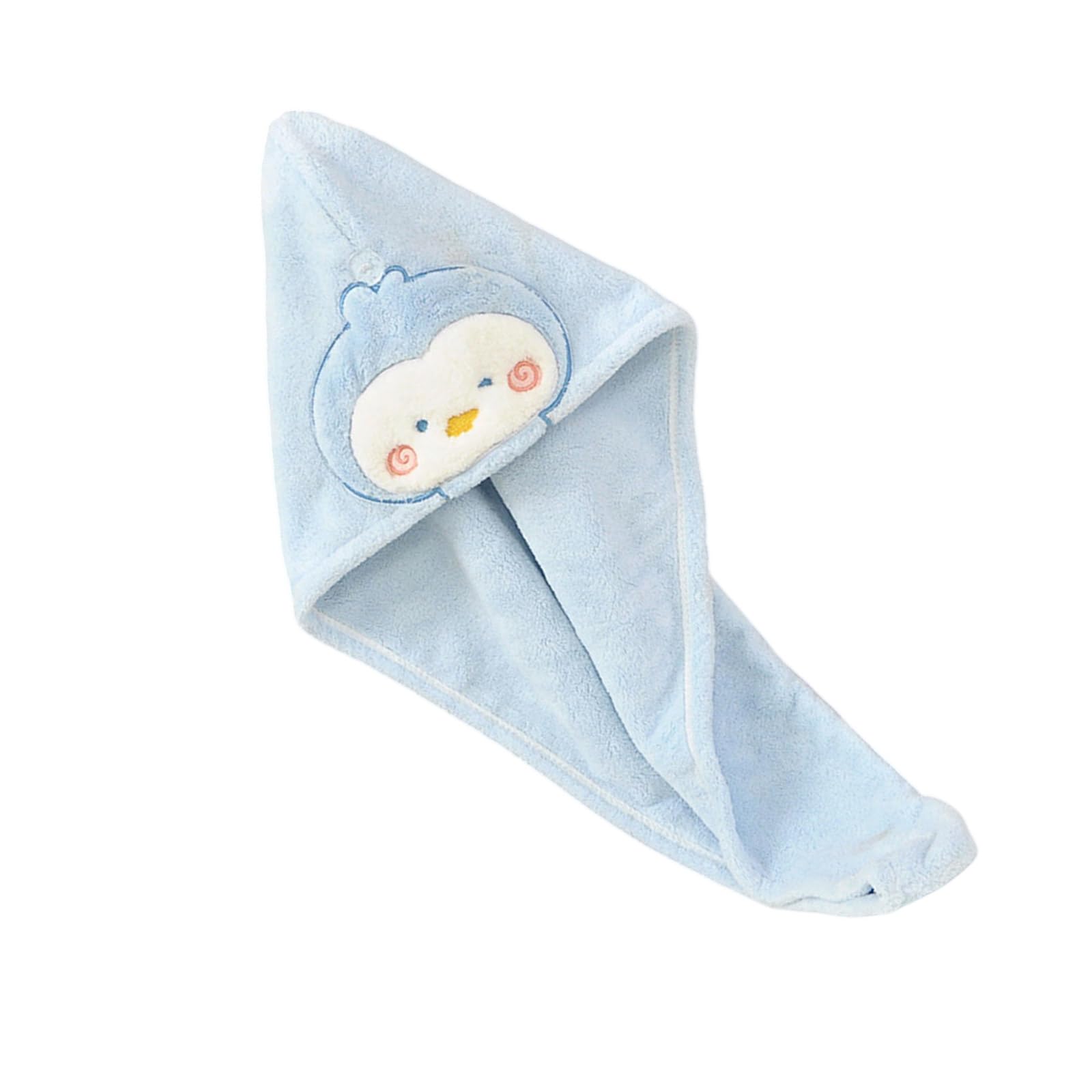 Yrohgkpn Women's Blue Hair Towel Wrap Fast Absorbing Soft Fleece Turban For Anti Frizz Long Shower Wrap With Button Long Shower Turban