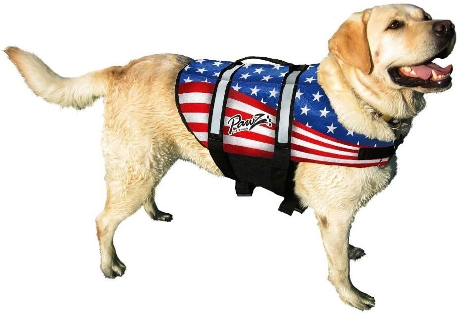 Doggy Life Jacket, American Flag, Medium