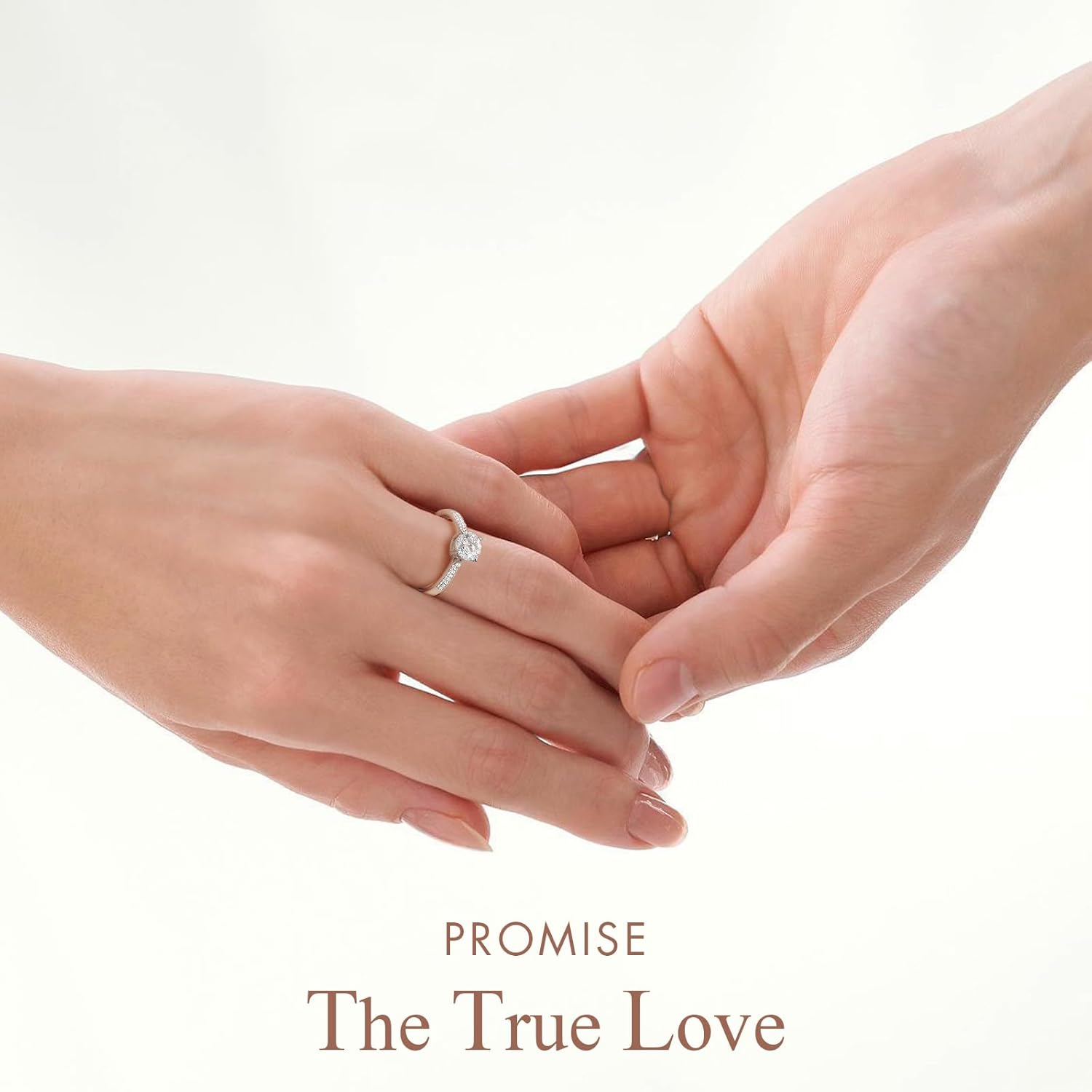 KRKC&CO Moissanite Rings for Women, 1 CT Lab Created Engagement Solitaire Rings, D Color VVS1 Clarity, White Gold Plated S925 Sterling Silver, Promise