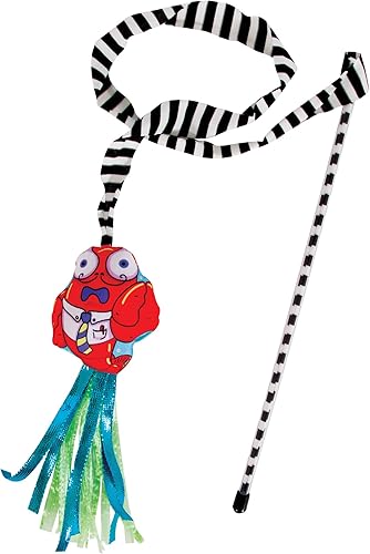 Fat Cat Crawdaddy - Varita para gatos rellena con hierba gatera 100% orgánica, juguete interactivo