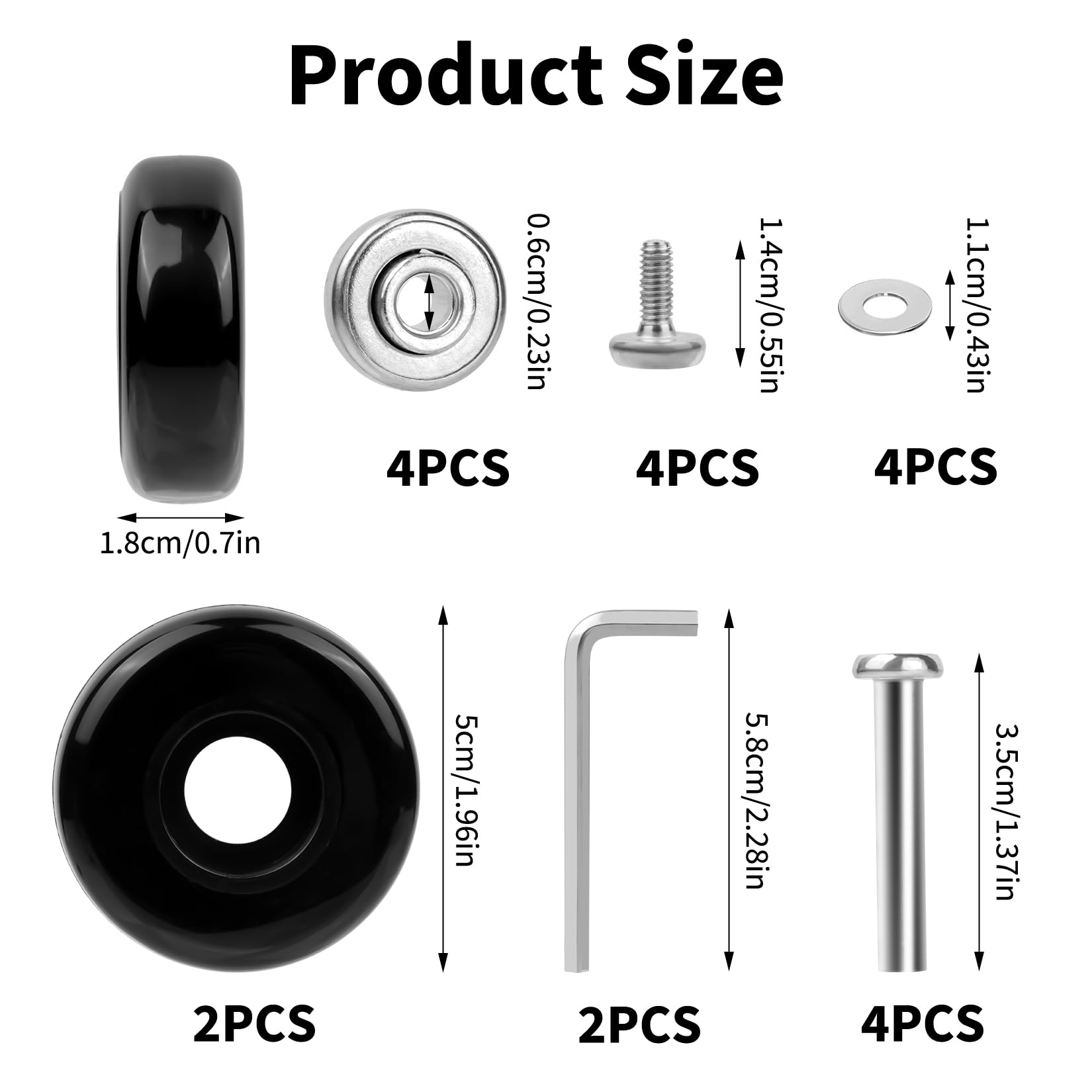 2 stuks 50 mm x 18 mm kofferwielen reservewielen voor koffer bagage koffer reservewielen rubberen wielen reservewielen voor trolleys koffer reserveonderdelen 2 stuks 50 mm x 18 mm kofferwielen reservewielen voor koffer bagage koffer reservewielen rubberen wielen reservewielen voor trolleys koffer reserveonderdelen