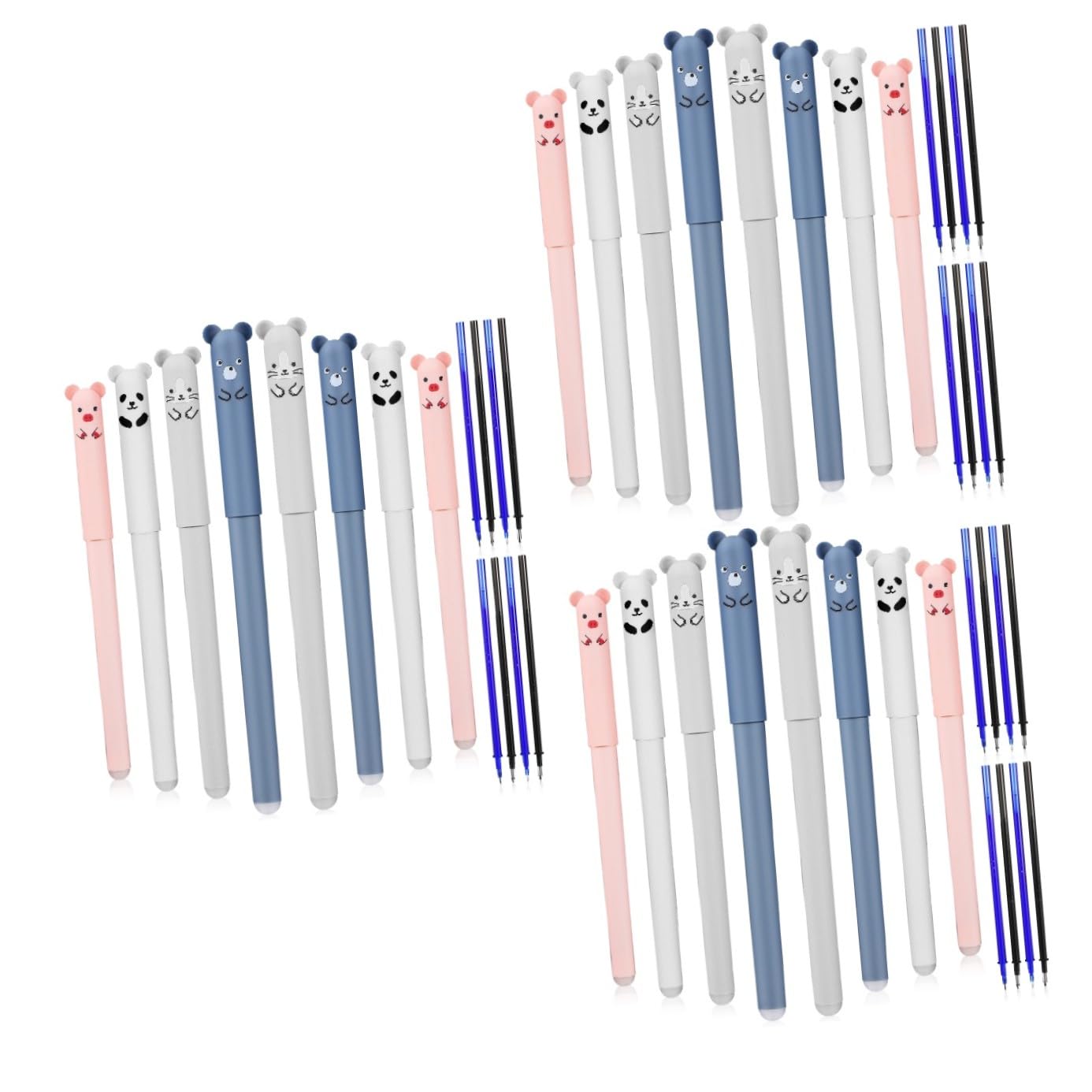 VILLCASE 3 Set Penna A Sfera Cancellabile Trasparente Evidenziatori Forniture Penne Cancellabili Penne Cancellabile Firma Per Studente Firmare Per Plastica 8 Pezzi * 3