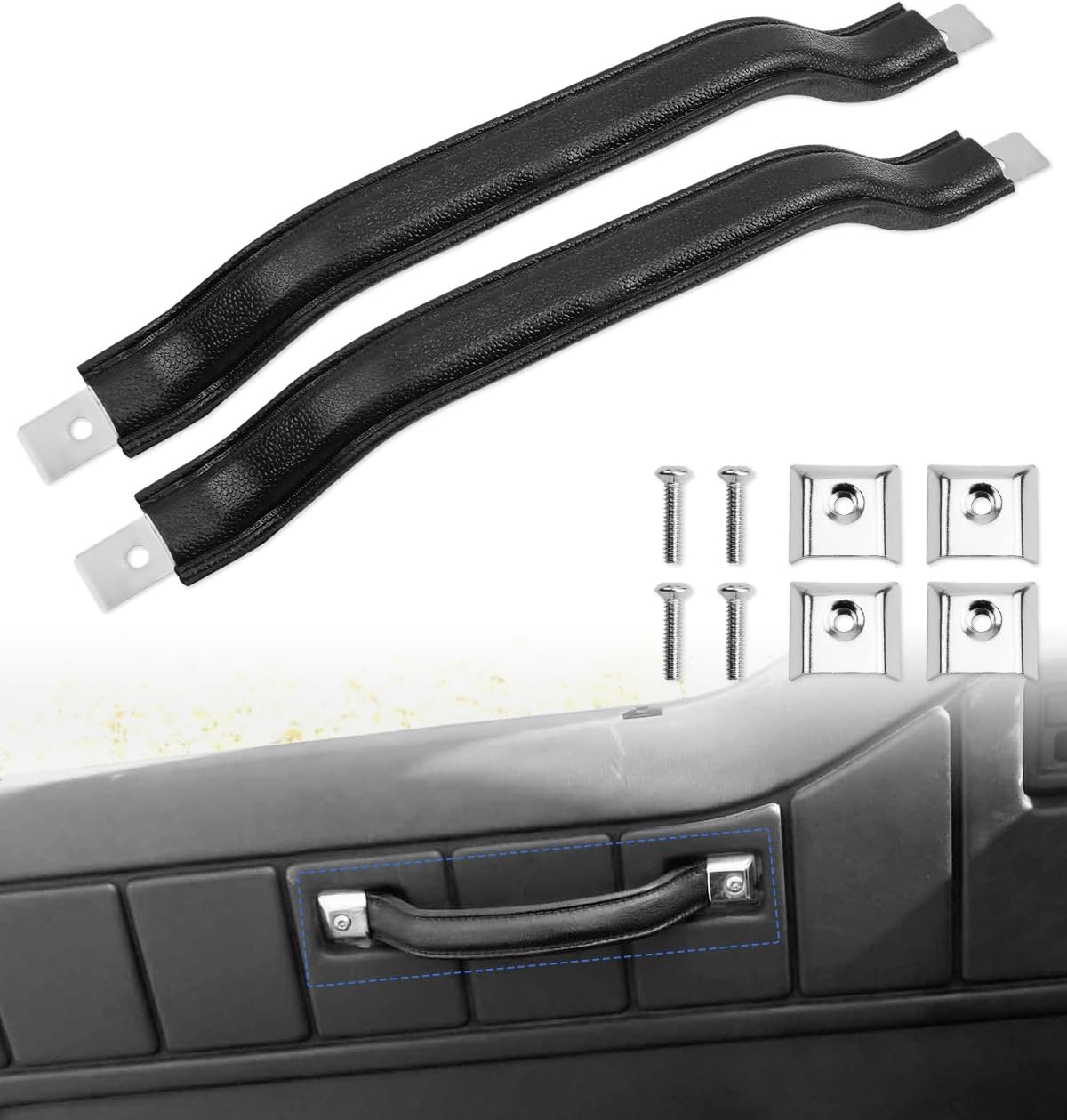 JUQAFY Interior Door Handle Pull Strap Interior Kit Fit for