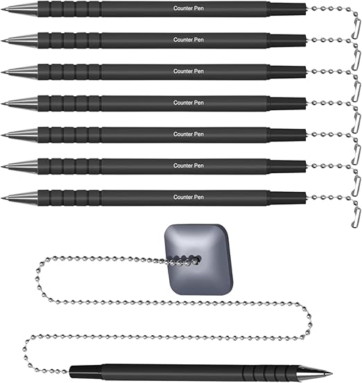 1InTheOffice Pen with Chain 7mm, Security Pen with