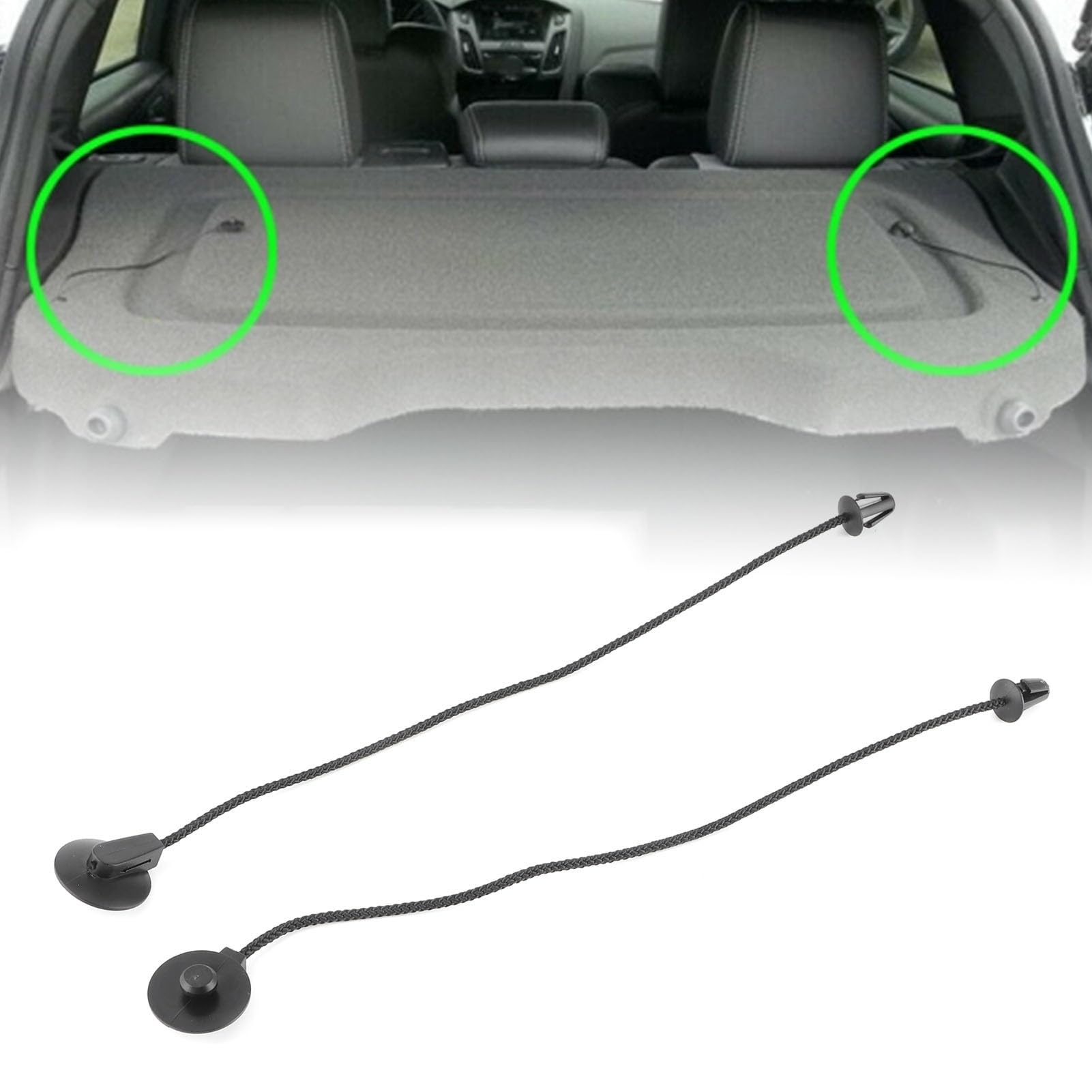 Acouto for Focus mk3 Parcel shelf-2pcs Parcel Shelf Fixing Cord Tie Down Strap CV6Z5846538A Fit for Focus MK3 2012?2017
