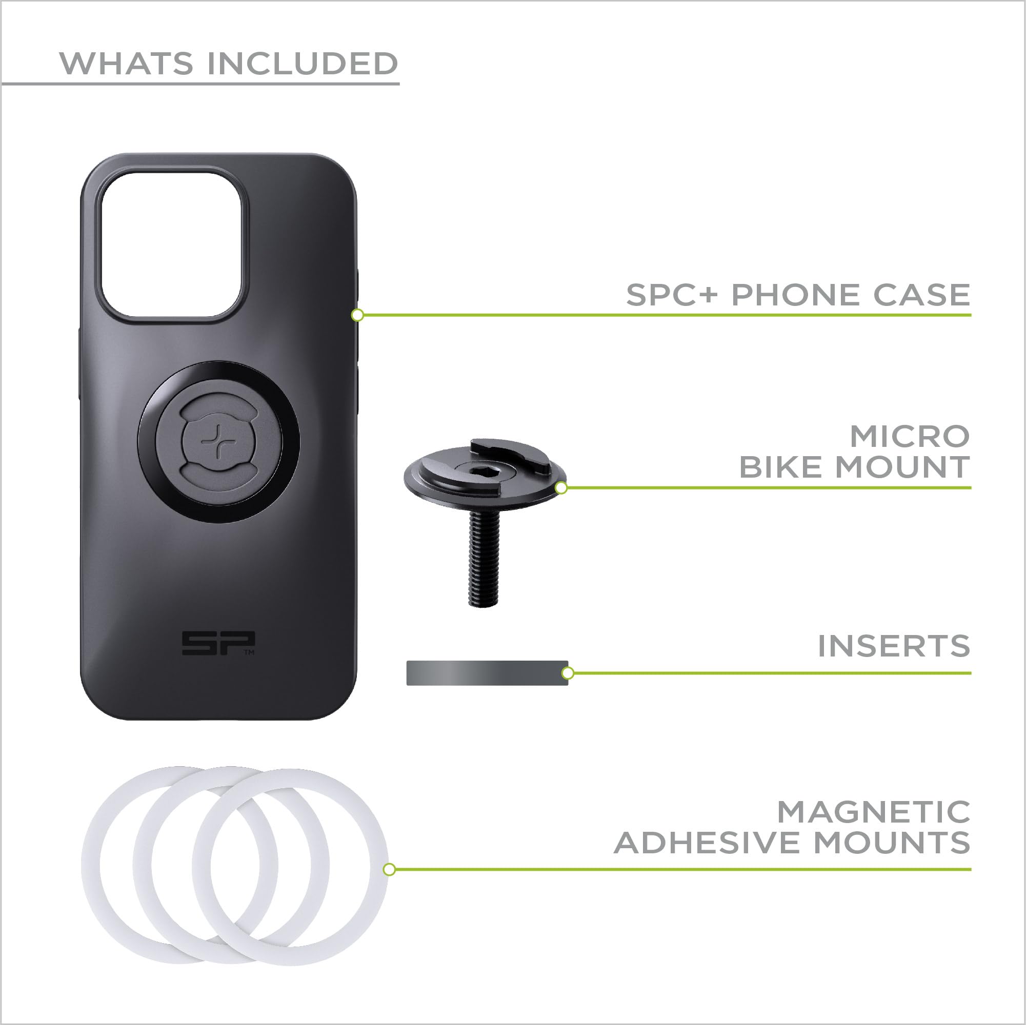 SP CONNECT Micro Stem Bundle | SPC+ | für iPhone 13 mini/12 mini Handy Halterung für den fahrradlenker | Smartphone Halterung Fahrrad | handyhalter