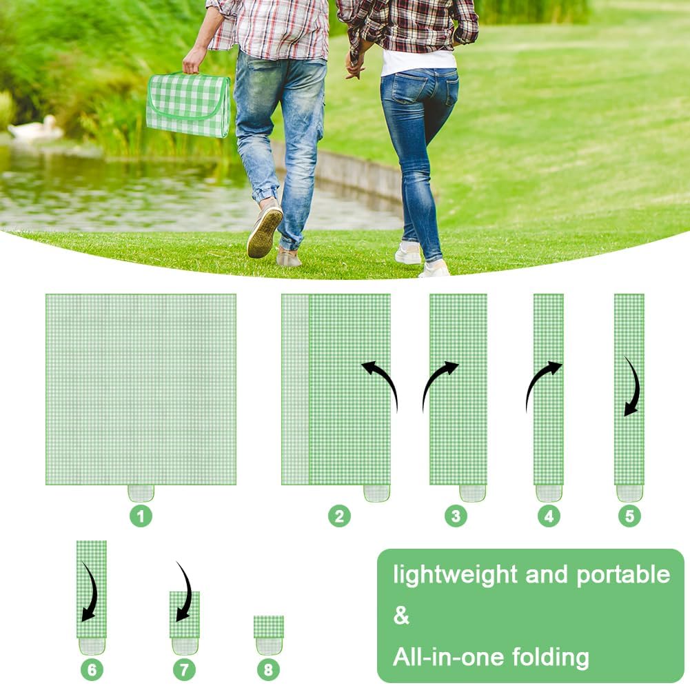LaresDay Picknickdecke 150x200 Cm - Wasserdichte Outdoor-Decke Mit Tragegriff Für 3-4 Personen