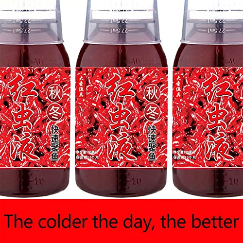 Aumude 100ml Red Worm Liquid Bait, High Concentration Attractive Smell Fishing Bait, Red Worm Attractant Scents - New Natural Bait Scent Fish Attractants for Baits (2Pcs) - Image 3