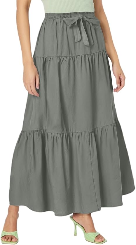 Gonna-Abito Lunga Bohemien Pieghettata - Vestito Fluente 2 In 1 Per Estate E Spiaggia - Foto 7