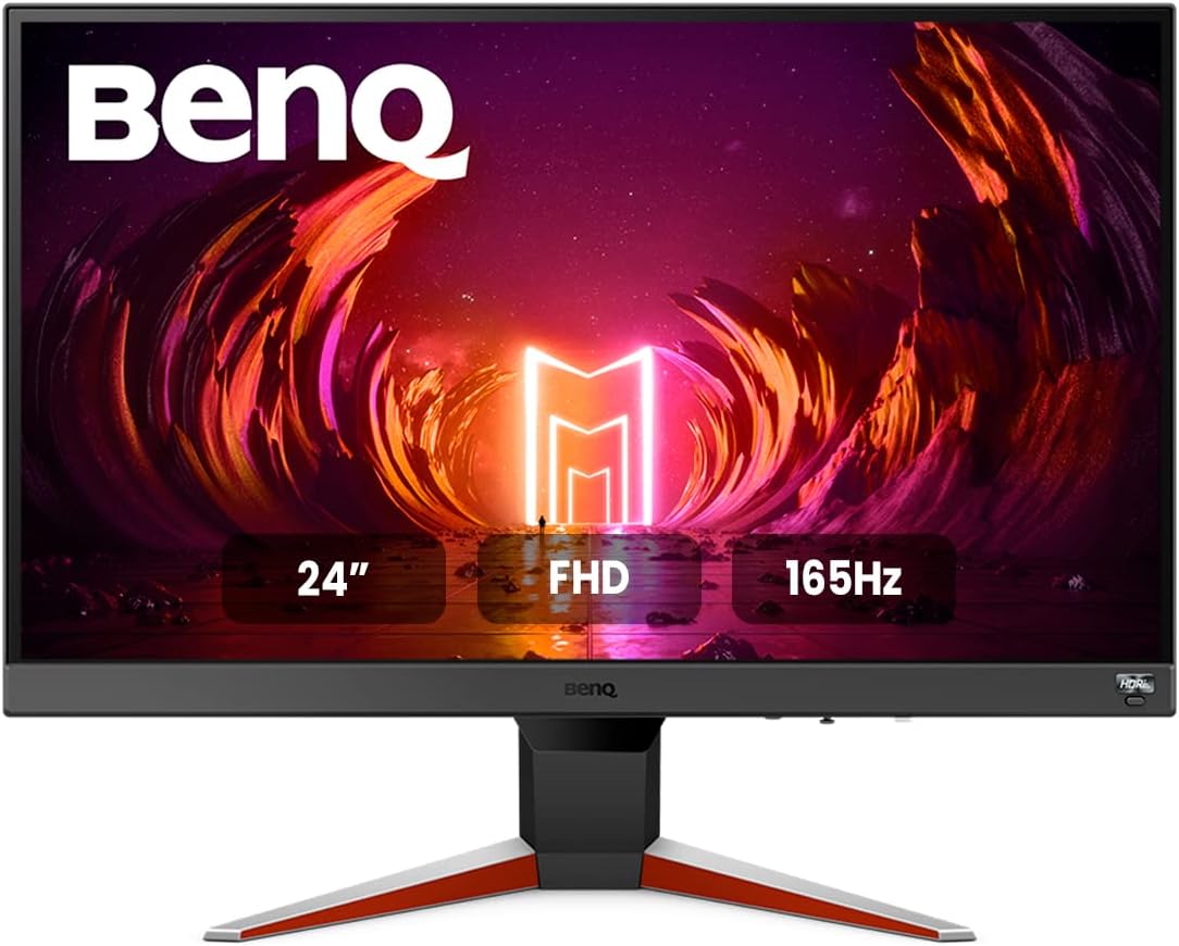 BenQ MOBIUZ EX240N 24" FHD 1080p Gaming Monitor, 165Hz, 1ms MPRT, AMD FreeSync Premium, Game Colour Modes, HDRi Technology, HDR10, Light Tuner, Black eQualizer, Built-in Speakers, Eye-Care