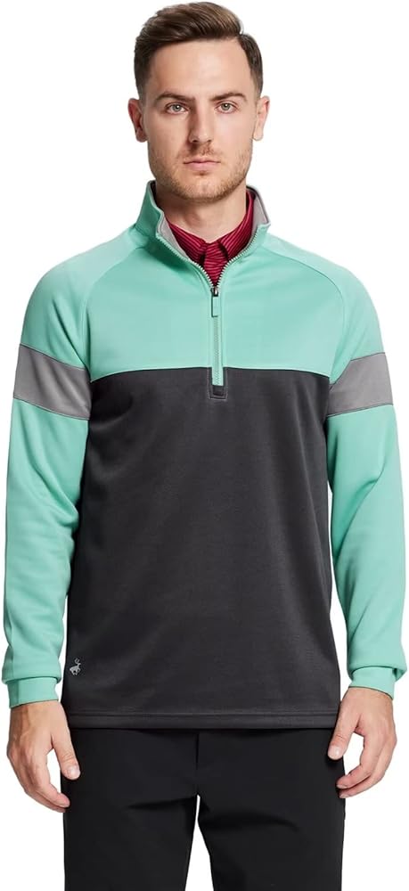 Amazon.com: MICHEL ROUEN Quarter Zip Golf Pullover Men Slim Fit