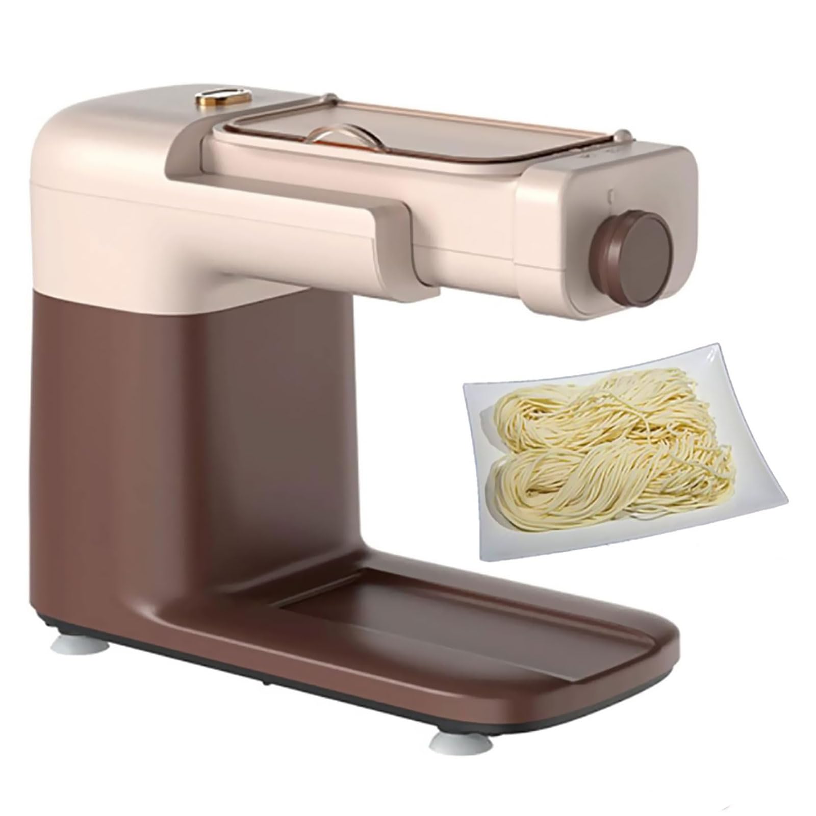 FHRKA 2-in-1 Heavy Duty Dough Roller Pressing Machine, 100W Electric Pasta Maker, with 2mm/4mm Blade, for Spaghetti Lasagna Linguine