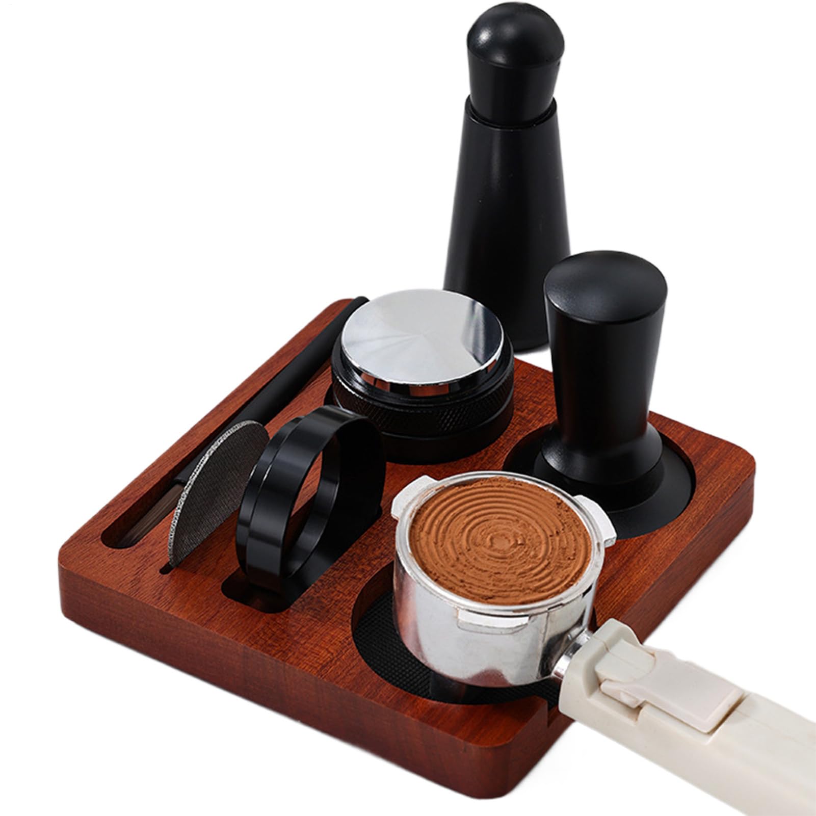 Tamper set | Juego de tamper universal antideslizante de 7 piezas - Accesorios para y nivelador - para doméstico, cocina, estudio, espacio comercial y oficina