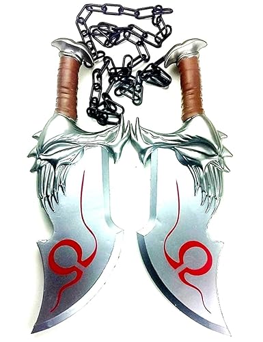 Dios de la Guerra Espadas Kratos Blades of Chaos Espadas de Espuma de Alta Densidad Escala 1:1 Accesorios Plateados