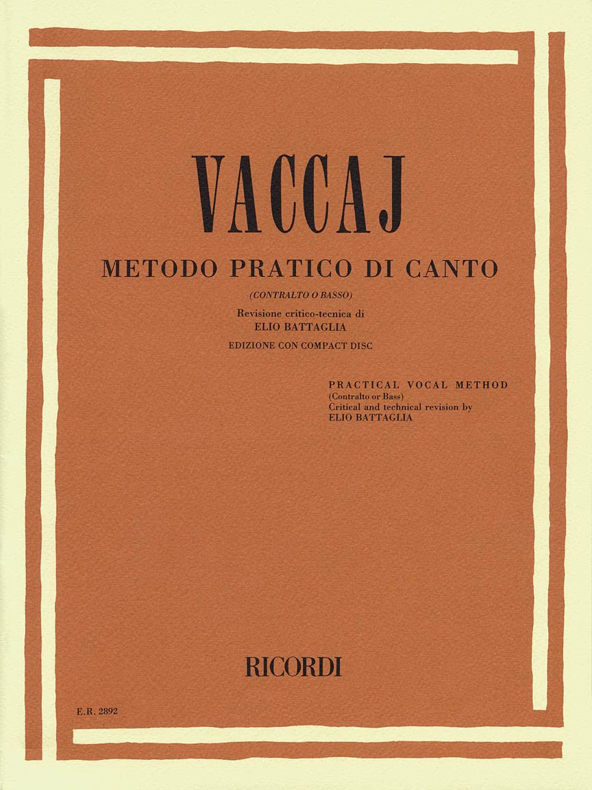 Metodo Pratico Di Canto (Contralto O Basso Con Cd)