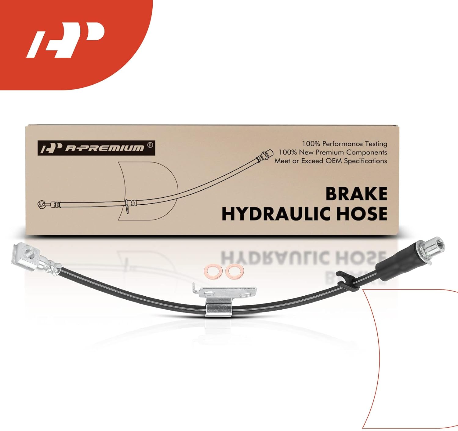 A-Premium Front Driver Side Brake Hydraulic Hose Compatible with Select Ford and Lincoln Models - Expedition 2007-2014, Navigator 2007-2014, V8 5.4L, Sport Utility - Replace# DL1Z2078C, AL1Z2078A