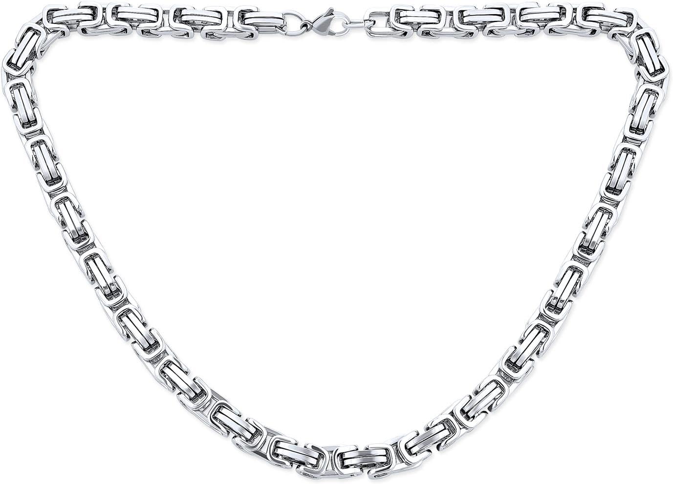 Mechanic Byzantine Biker Jewelry Urban Double link Flexible Double link Flexible Heavy Chain Necklace For Men For Teen Black Gold Silver Two Tone Stainless Steel 20 24 30 Inch 8MM