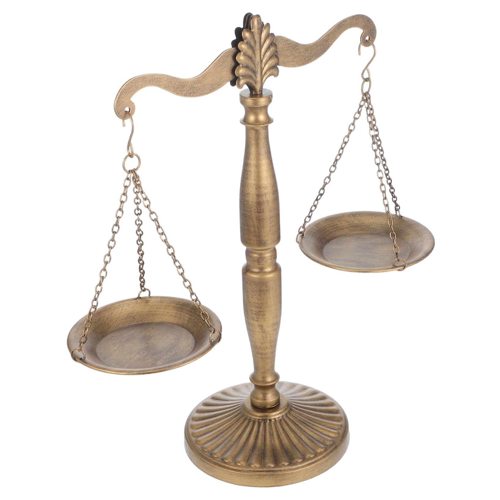 Sculpture balance fer vintage en métal artistique, l'élégance d'un objet d'art
