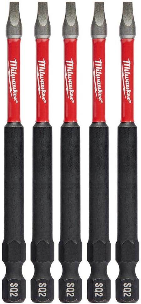 Milwaukee Square #2 3.5 in. Impact Duty Steel Screwdriver Bit (5-Pack)
