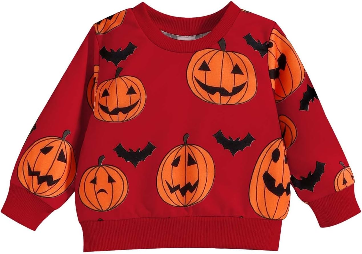Toddler Baby Boy Girl Pullover Sweatshirt Solid Color Crewneck Blouse Shirt Tops Warm Fall Winter Clothes