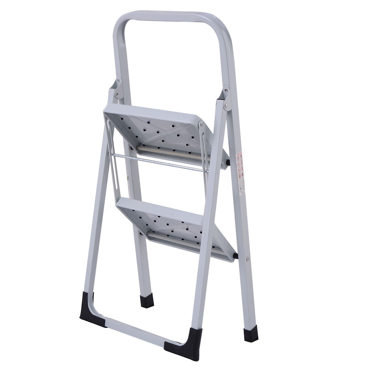 Giantex 2 Step Ladder Folding Steel Work Platform Stool 330Lbs Load