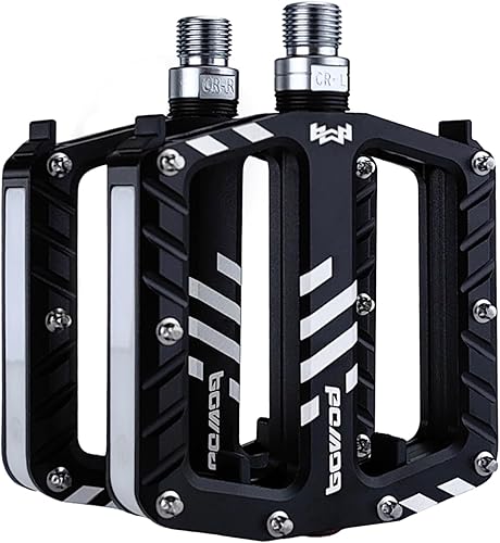 Miniatura 8 de Pedales de bicicleta con luces LED, 5 modos, toque de encendidoapagado, recargable por USB, impermeable, pedales planos de aluminio CNC para