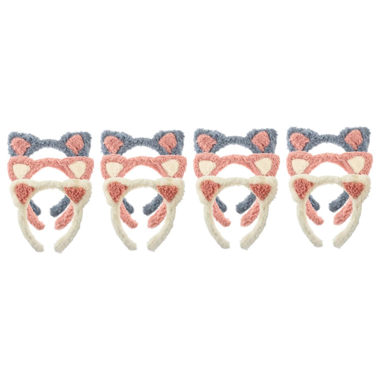 Beavorty 12pièces Bandeaux De Lavage Pour Femmes De Bandeaux Mignons Oreilles De Chat Pour Soins Peau Maquillage Et Spa Confortable Et Pour Nettoyage Du Visage Soirées Entre