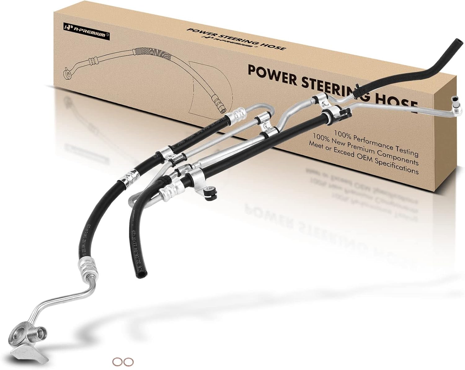 A-Premium Power Steering Pressure Line Hose Assembly Compatible with Lexus LX570 2008-2011 2013-2015 & Toyota Land Cruiser 2008-2011 2013-2020, V8 5.7L, Pump to Rack/Gear