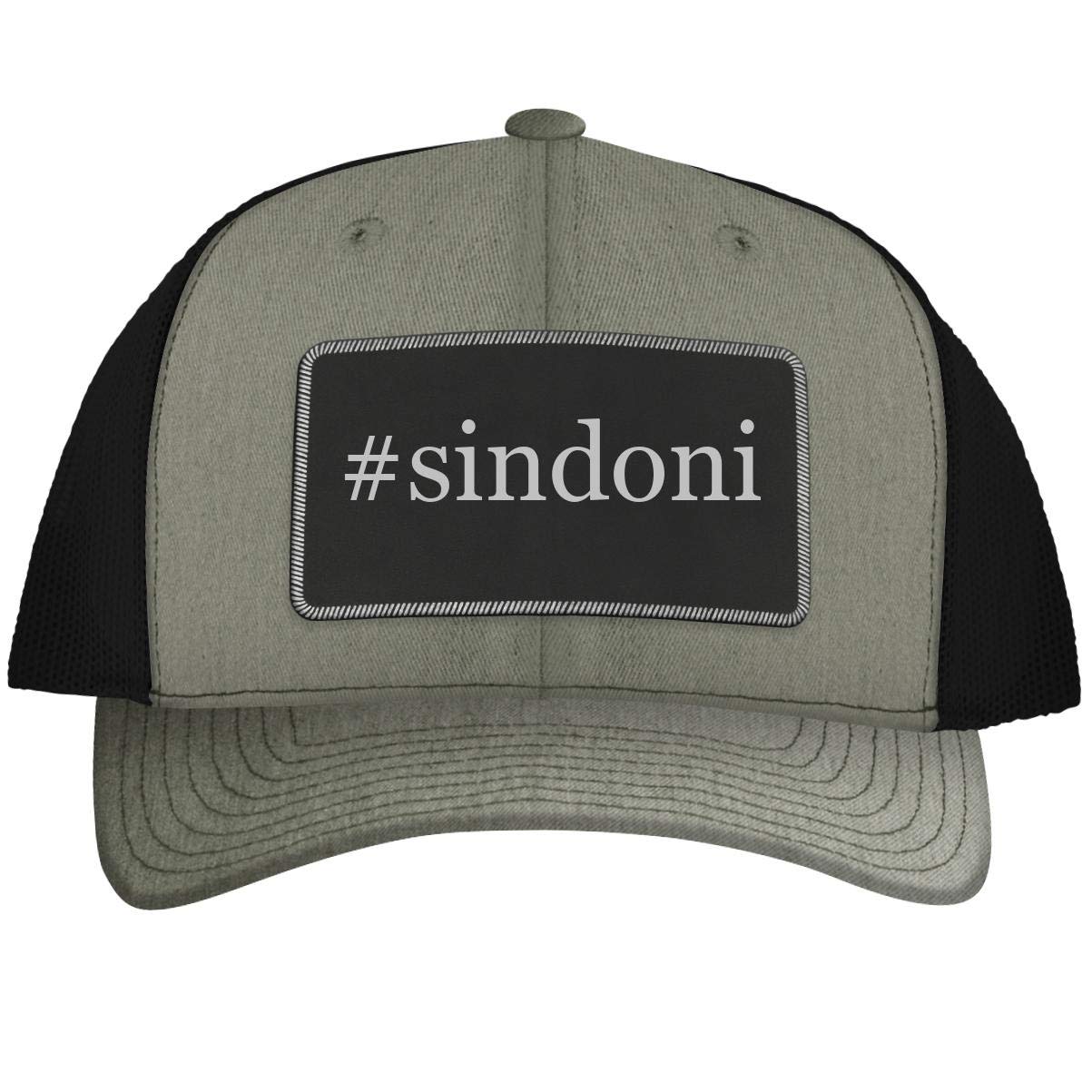 One Legging it Around #sindoni - Leather Hashtag Black Patch Engraved Trucker Hat