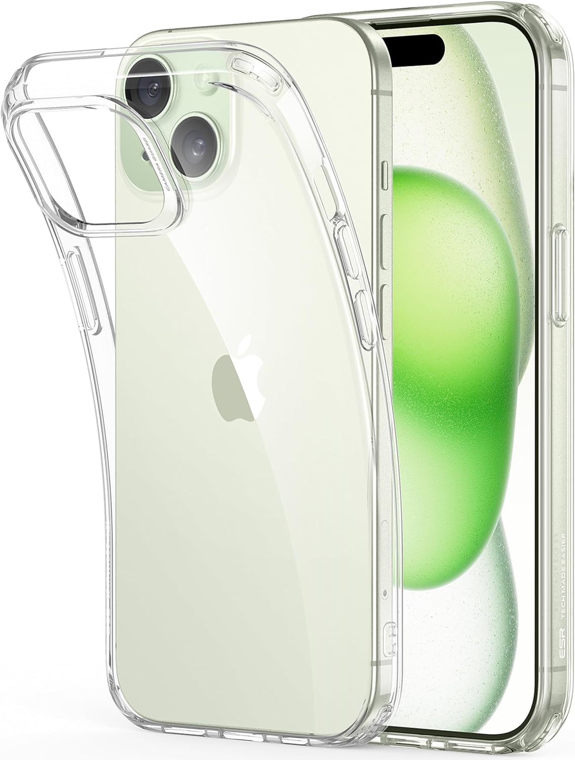 ESR für iPhone 12 Hülle und iPhone 12 Pro Hülle, Klar Silikon Transparente Polymer schutzhülle, Schlank weich flexibel Dünne Handyhülle für iPhone 12 und 12 Pro Case– Klar
