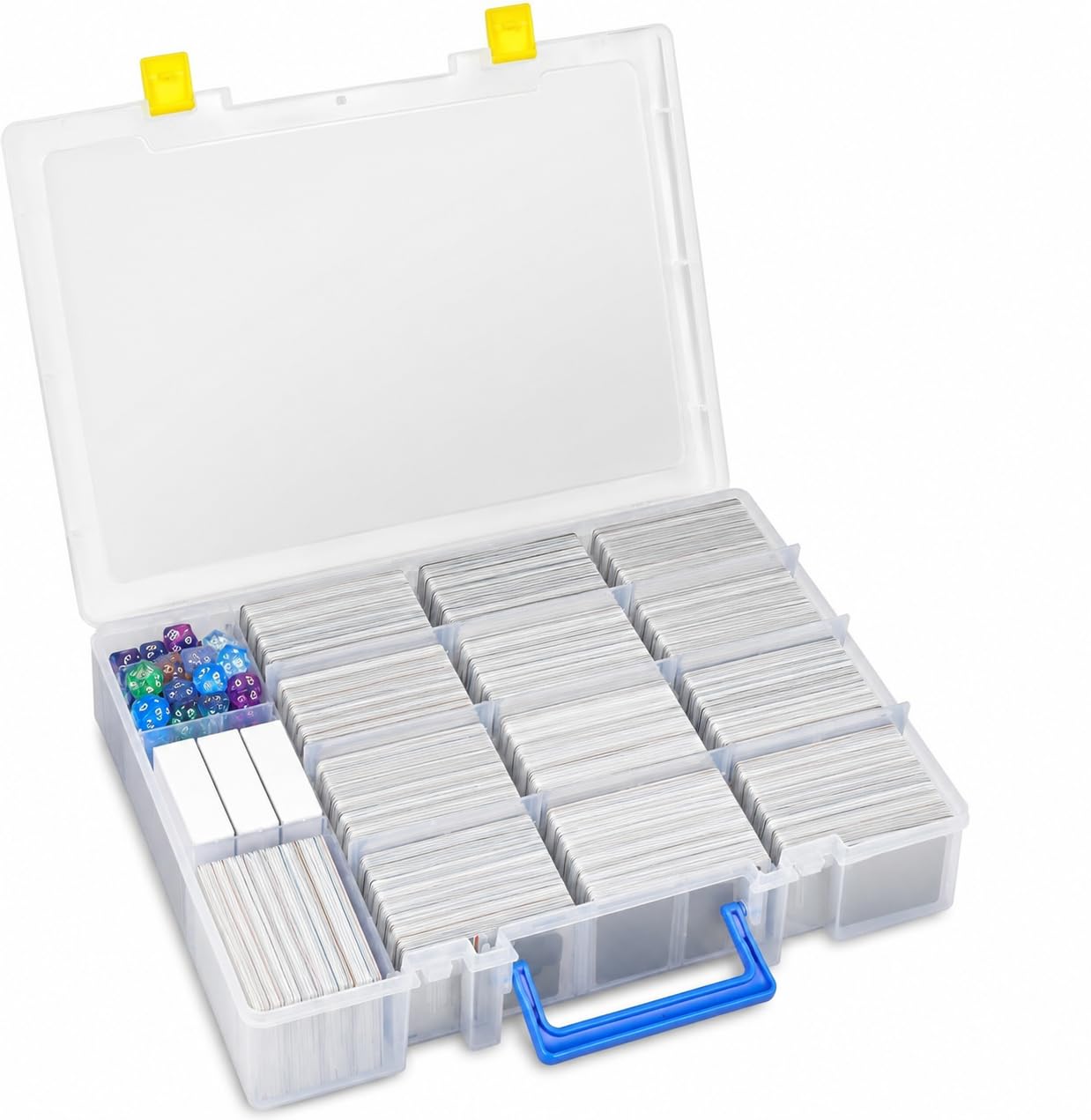 Xuerdon Trading Card Storage Box, 2300+ Playing Card Case Holder Organizer Compatible with PM TCG/for Yugioh/for CAH/for Phase 10/ for Football Baseball Sports Cards (Case Only) - White — image 1