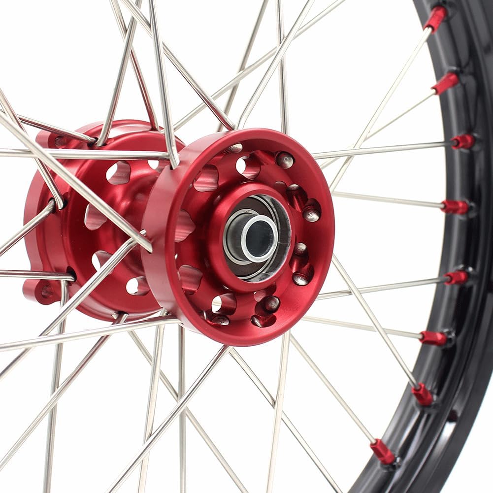 KKE 1.4 * 17'' & 1.6 * 14'' Wheels Fit HONDA CRF150R 2007-2026 Kid's Motorcycle Rims Set Red Hub
