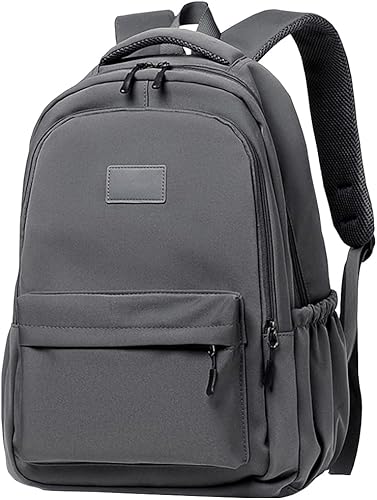Mochila de viaje unisex para computadora portátil de 15.6 pulgadas, ligera, 25 L, mochila de gran capacidad, Gris, Mochilas de viaje