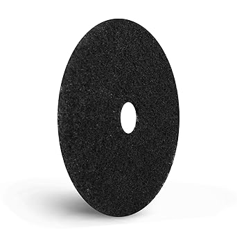 Virginia Abrasives 13" Black Floor Maintenance Pads Heavy-Duty Non-Woven Pads for Cleaning, Polishing & Stripping, 5-Pack